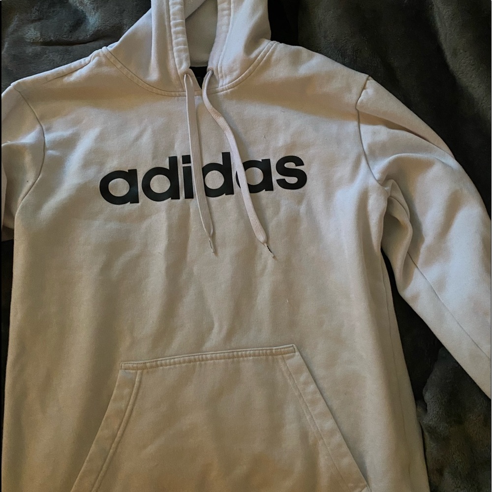 white adidas hoodie
